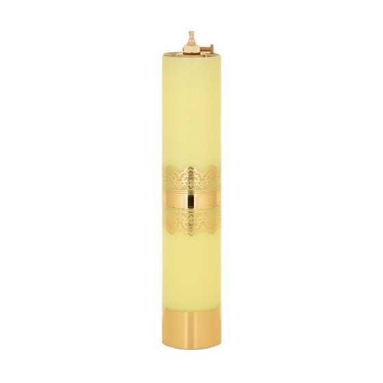 Świeca olejowa - wys. 31cm, śr.63mm /żółta