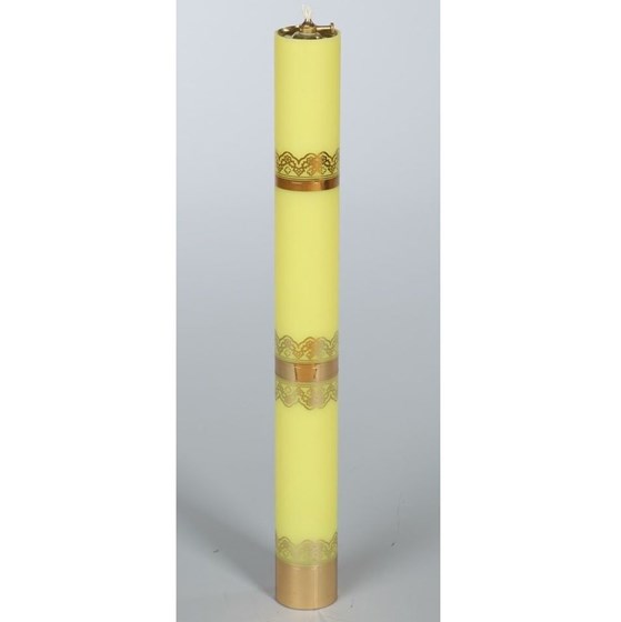 Świeca olejowa - wys. 60cm, śr.63mm /Żólta