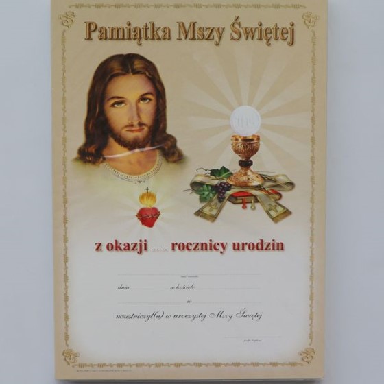 Pamiątka rocznicy urodzin - A4 (K)