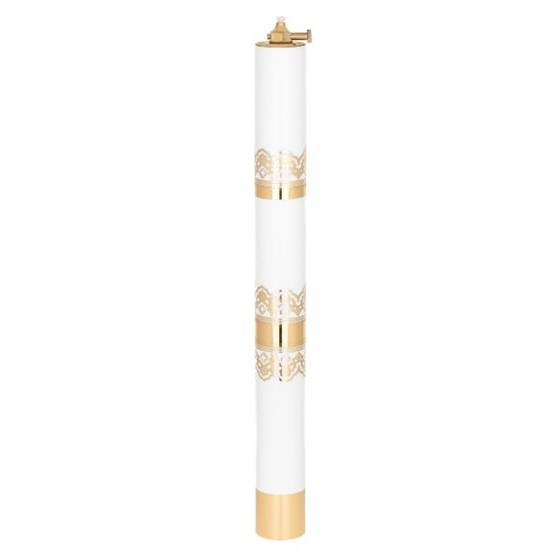 Świeca olejowa - wys. 40cm, śr.40mm /Biała