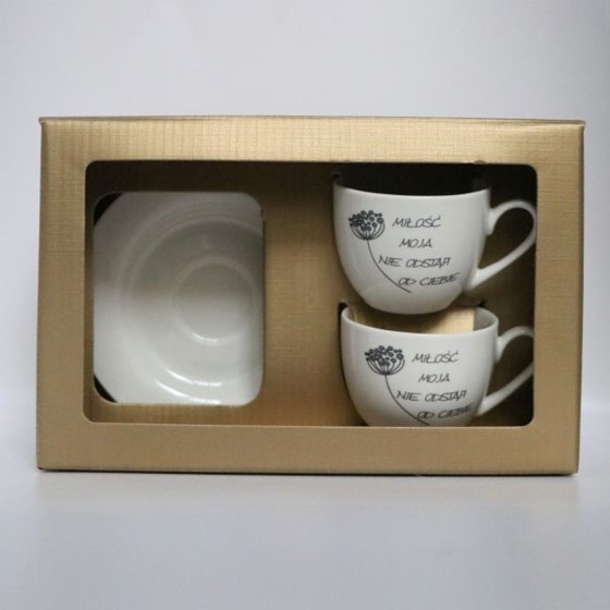 Filiżanka - Miłość moja nie odstąpi... /komplet