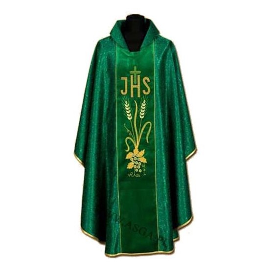 Ornat haftowany (K-698) zielony - zwykły