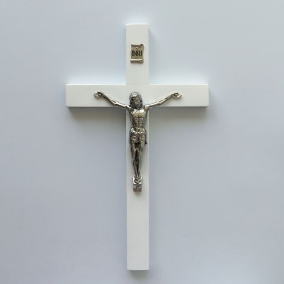 Krzyż wiszący - 35cm /biały (OB1)