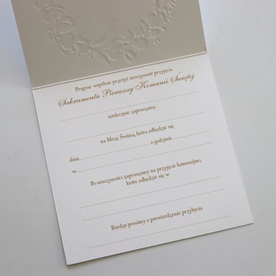 Zaproszenie na Komunię Świętą - Ojciec Ch (KZK-KW)
