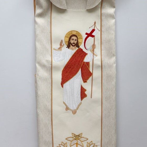 Ornat haftowany (K-793 ) Jezus Zmartwych. - złoty