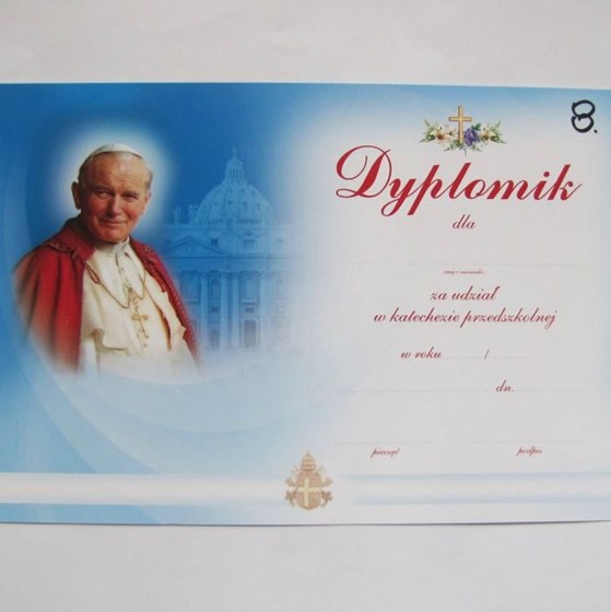 Dyplom ukończenia katechezy - Przedszkole (A-08)