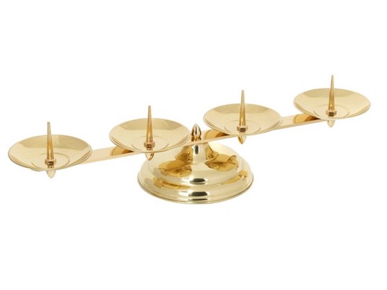 Lichtarz mosiężny poczwórny - 9cm /L39