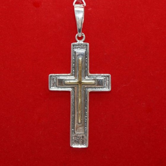 Krzyżyk srebrny - prosty (190)