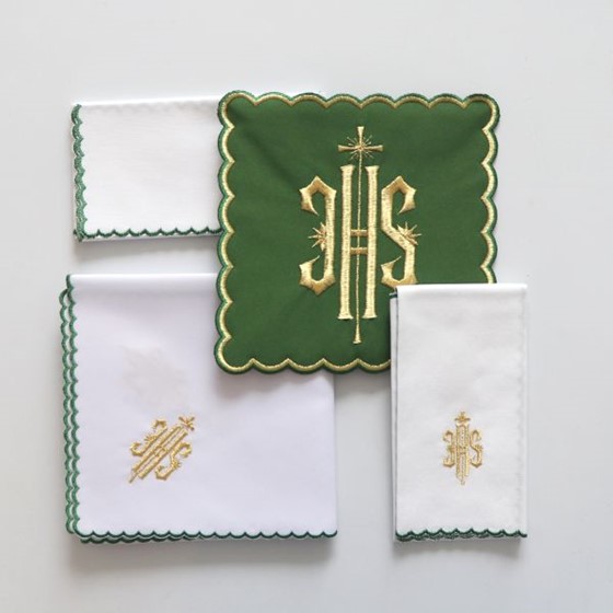 Bielizna haftowana (H-029) zielona