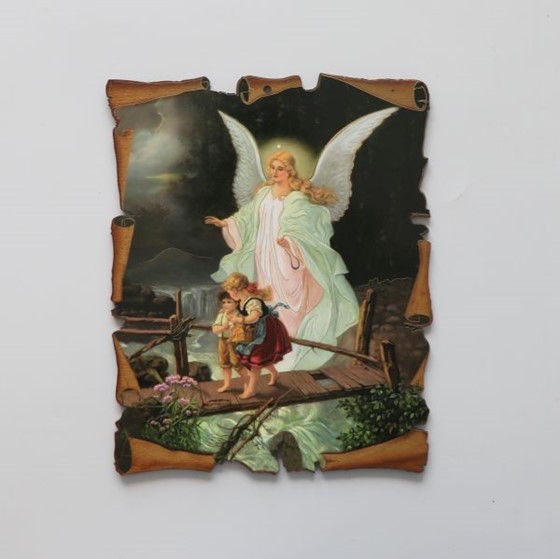 Plakietka z Aniołem Stróżem -kładka /R 18x23