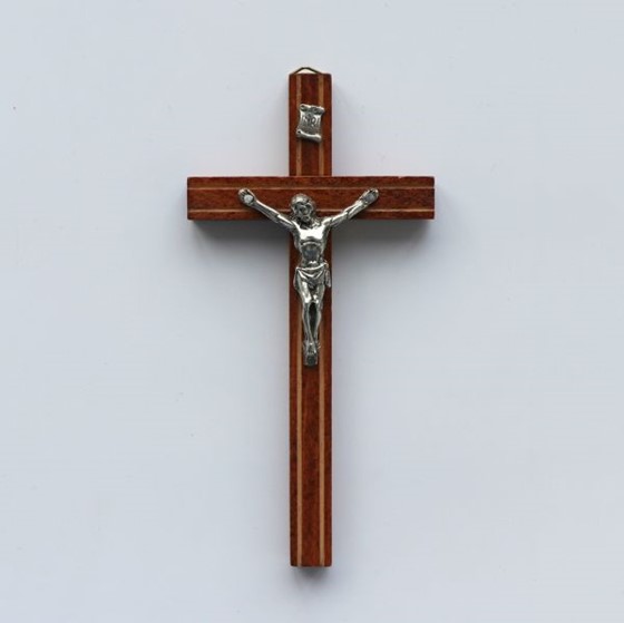 Krzyż wiszący - 16cm /drewniany (R-frez ciemny)