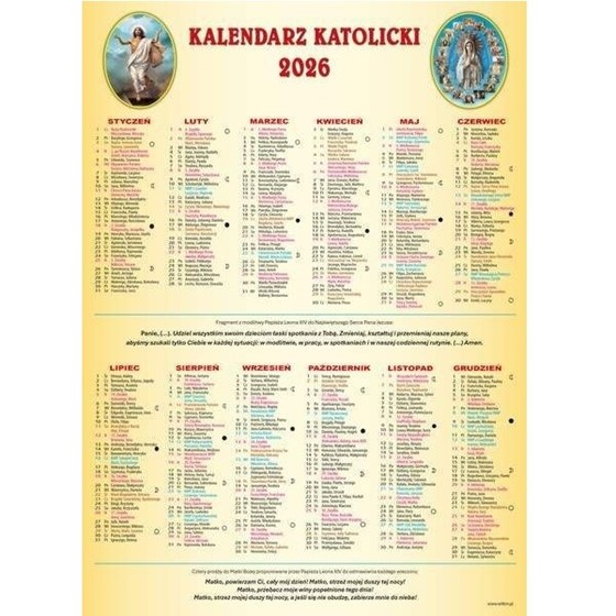 Kalendarz: Katolicki /1str duży