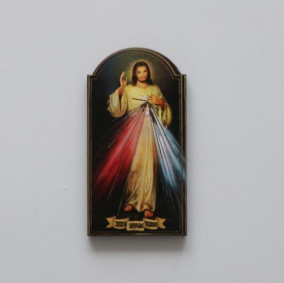 Plakietka z Jezusem Miłosiernym /R 6,1x3,2cm