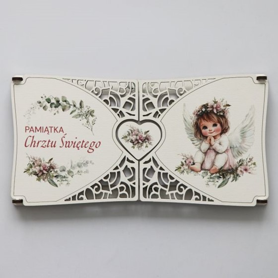 Kartka chrzcielna drewniana (KW-KND) R