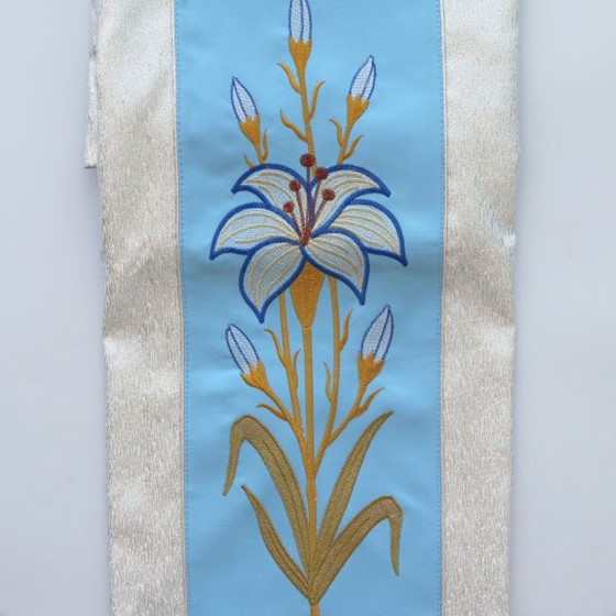 Ornat haftowany (K-757) Matka Boża N. - srebrny