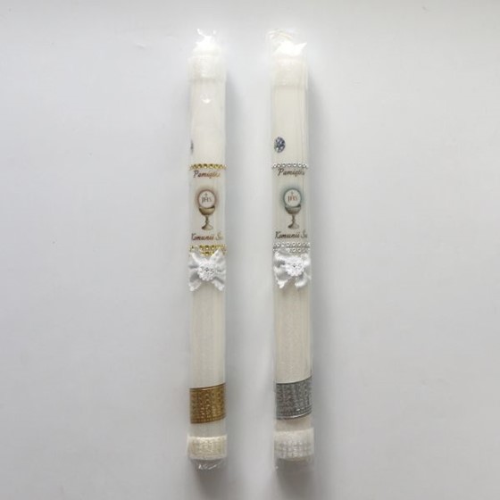 Świeca komunijna (TW-zdobiona)