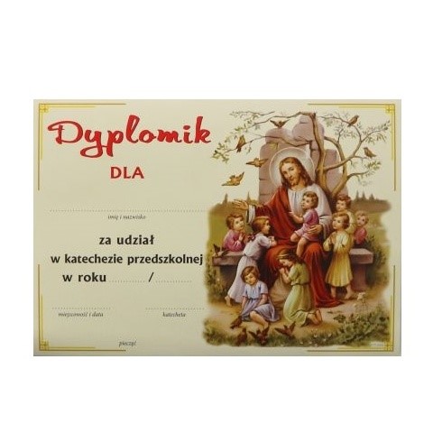 Dyplom ukończenia katechezy - Przedszkole (K-054)