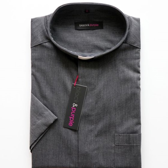 Koszula kapłańska Limited fil a fil /grafit (K11)