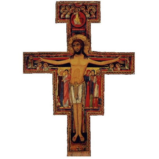 Krzyż wiszący - 63,5cm /drewniany (MG-Franciszkań