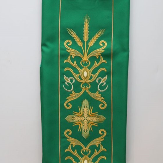 Ornat haftowany (K-783) zielony - zwykły