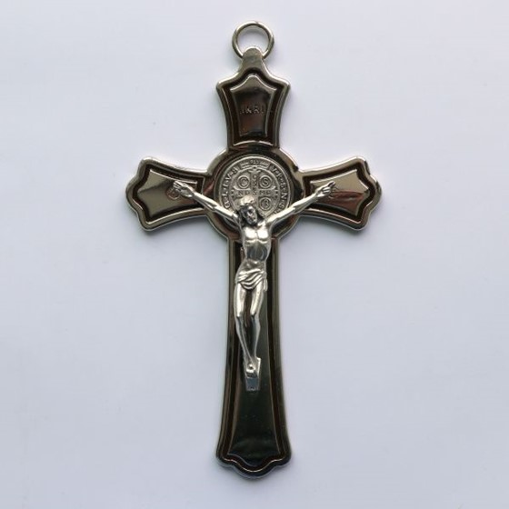 Krzyż wiszący - 20cm /brązowy (J-Św. Benedykt)