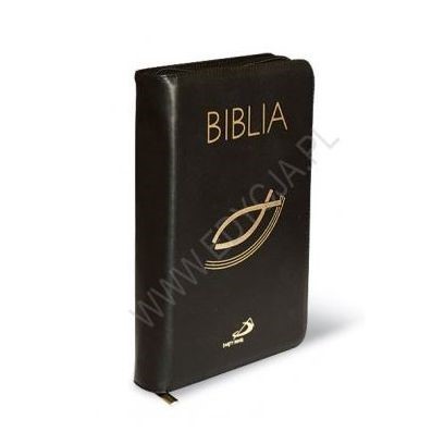 Biblia z rybką /czarny; zamek