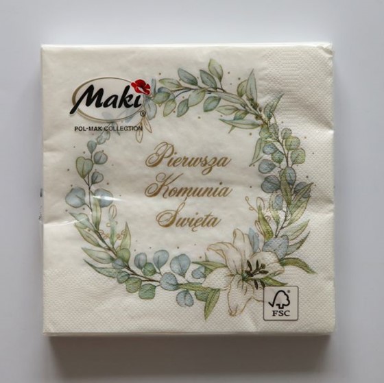 Serwetki papierowe (PM-komunia kwiaty)