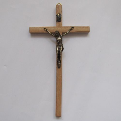 Krzyż wiszący - 19,5cm /drewniany (ARK-jasny)