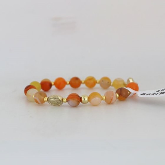 Bransoletka (KR-różaniec) / agat bostwania