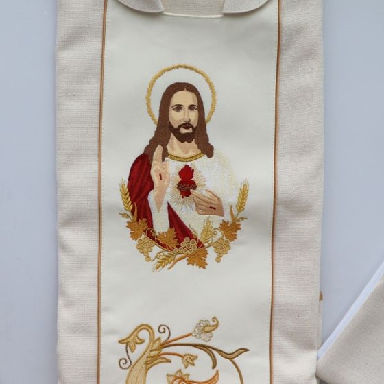 Ornat haftowany (K-745) Serce Pana Jezusa - zwykły