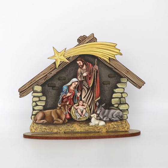 Plakietka stojąca - Szopka (R-15,5 x 12)