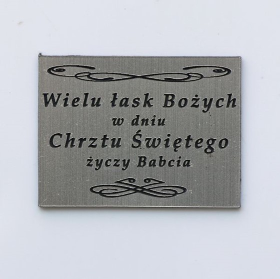 Plakietka grawerowana - Chrzest Święty /od Babci