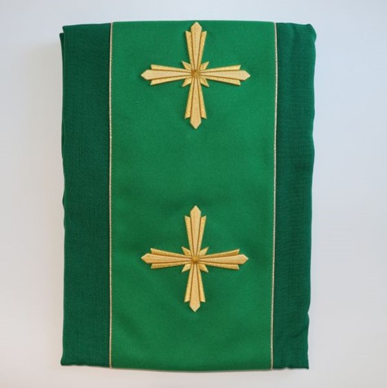 Ornat haftowany (K-1026) zielony - zwykły
