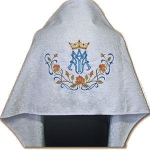 Welon haftowany - Maryjny (K-525) srebrny