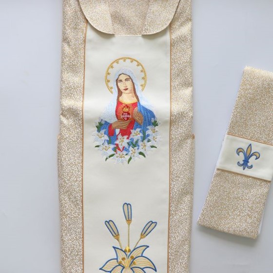 Ornat haftowany (K-760) Serce Matki Bożej