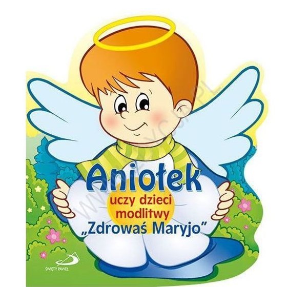 Aniołek uczy dzieci modlitwy "Zdrowaś Maryjo"