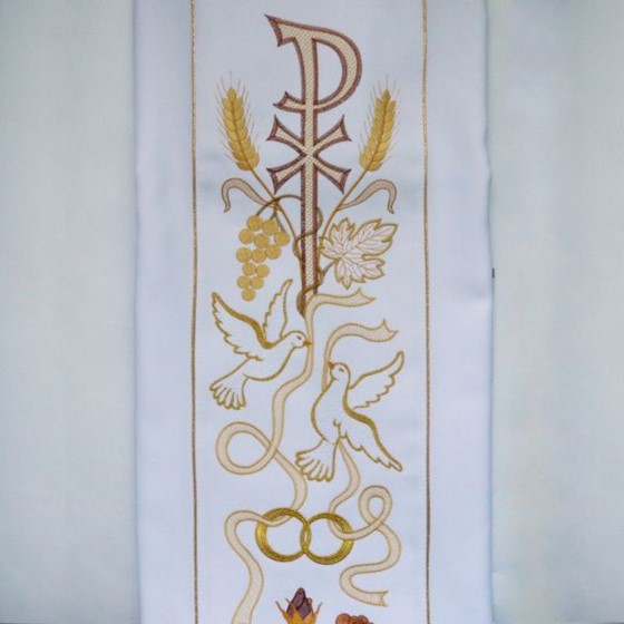 Ornat haftowany (K-693) Ślubny - zwykły