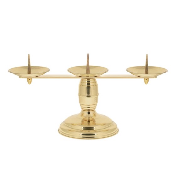 Lichtarz mosiężny potrójny - 19cm /L6