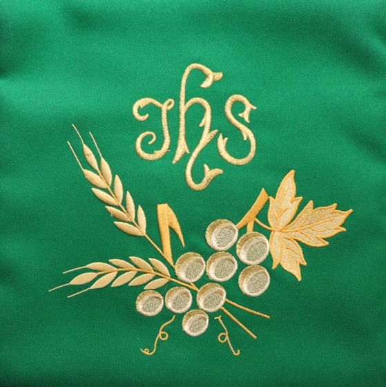 Welon haftowany - IHS + grono (K-503) /zielony