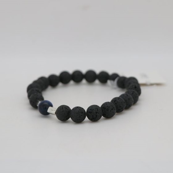 Bransoletka (R-męska) / lawa + agat