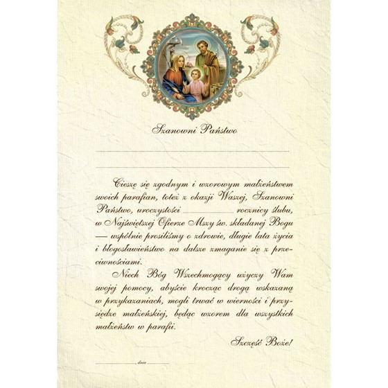 Pamiątka rocznicy ślubu (ALL-006) A4