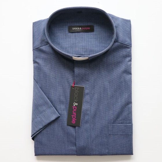 Koszula kapłańska Limited fil a fil /granat (K12)
