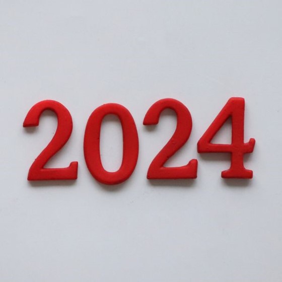 Cyferki do paschału "2024" /czerwone
