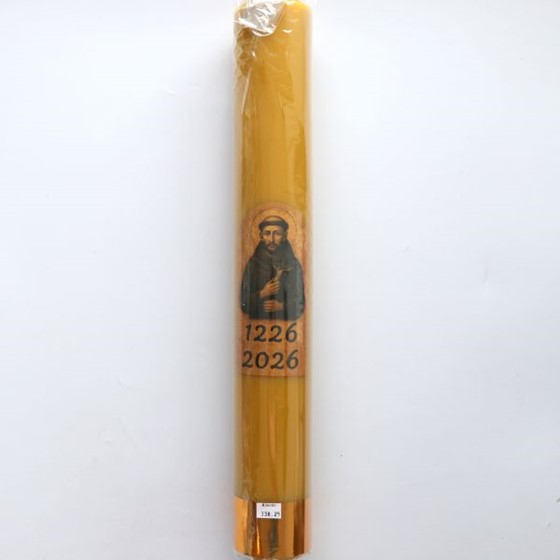 Świeca woskowa - Św. Franciszek /WB-60x9