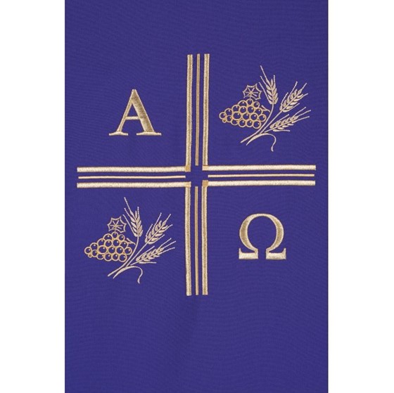 Ornat haftowany (H-18-7016-03) Krzyż Alfa i Omega