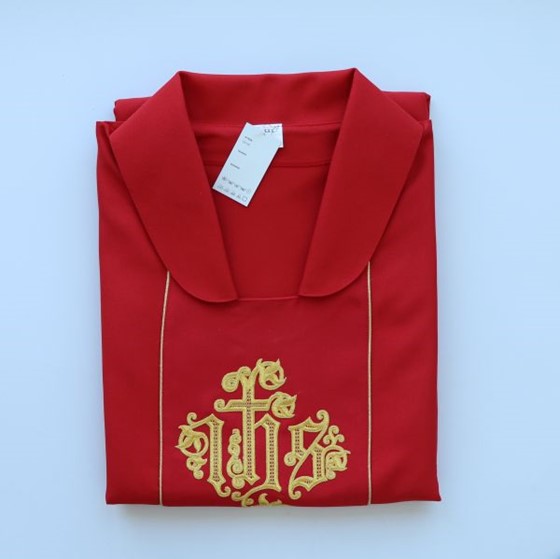 Ornat haftowany (K-705) czerwony - zwykły