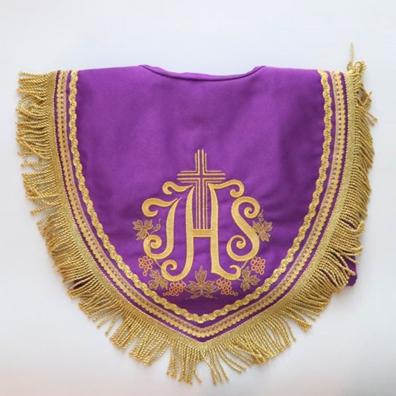 Kapa haftowana (K-821) /fioletowa - zwykła