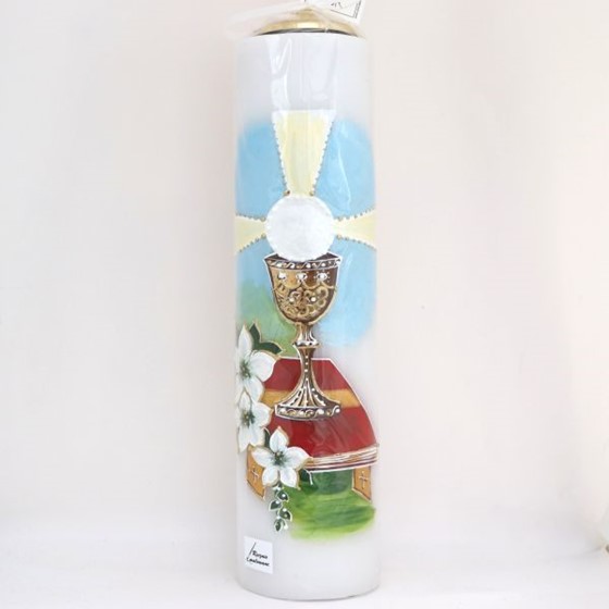 Świeca olejowa - wys. 30cm, śr.80mm /AC-komunia 01