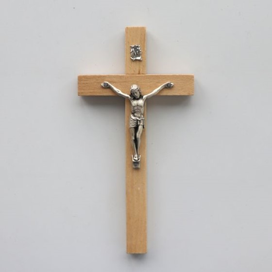 Krzyż wiszący - 16cm /drewniany (R-zwykły jasny)