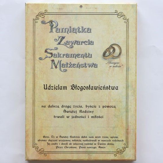 Pamiątka ślubu (ALL-A4)